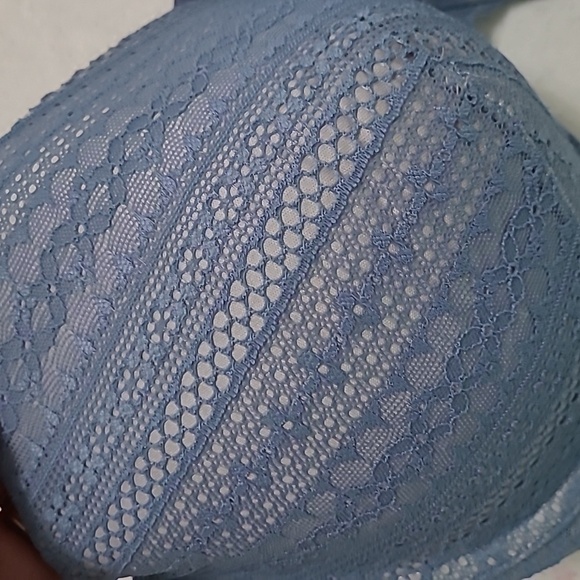 Victoria's Secret Blue with Lace Underwire Plunge Bra size 40DD - Picture 2 of 9